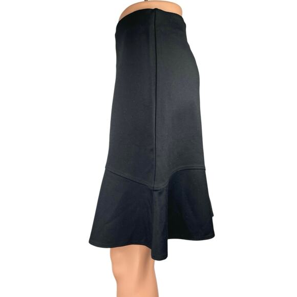 Ann Taylor LOFT Women's Black Casual Pull On Mini A-Line Flared Skirt Sz M Tall - Picture 2 of 5